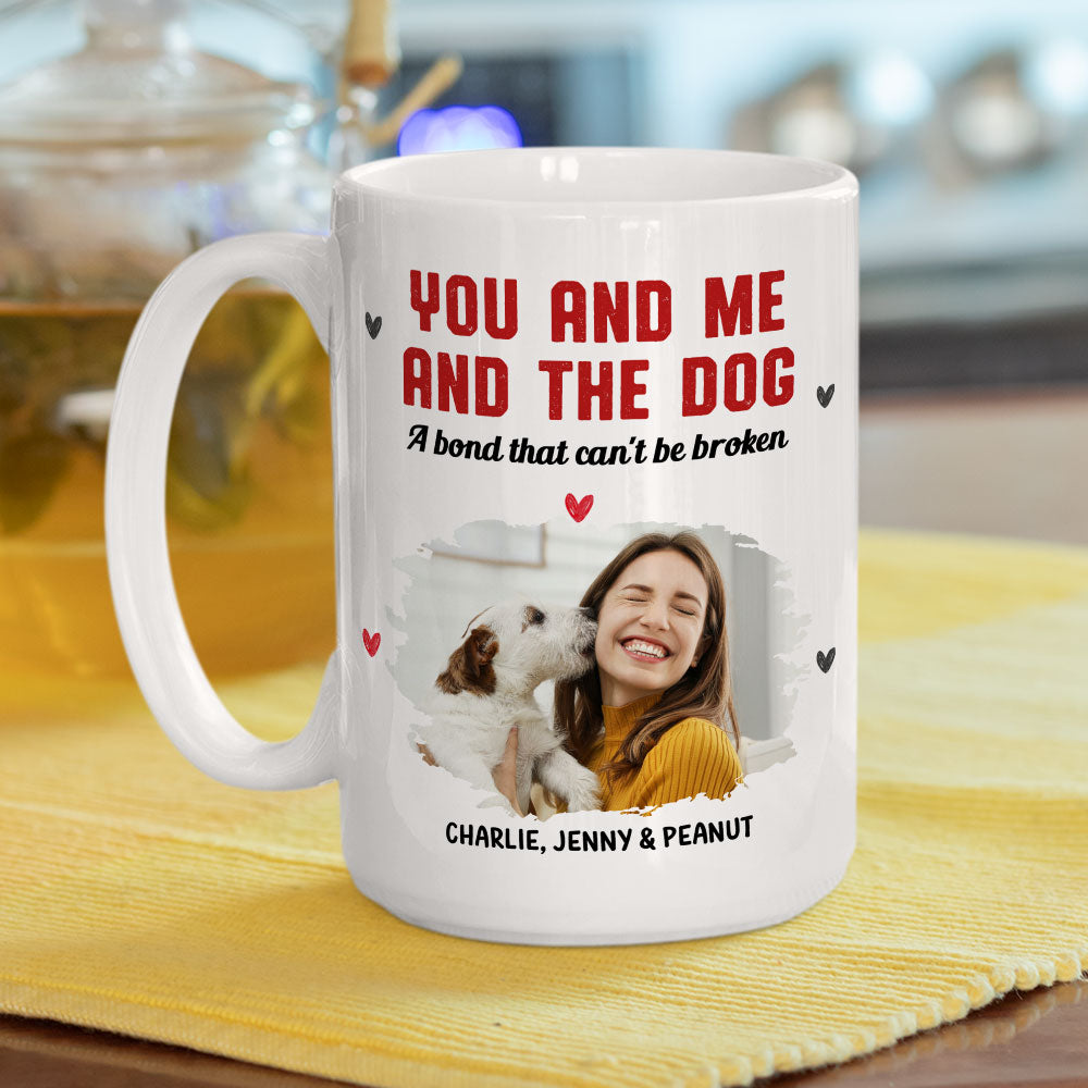 Custom Photo Christmas Birthday Gifts For Dog Lovers • You Me And The Dog Photo - Personalized Coffee Mug