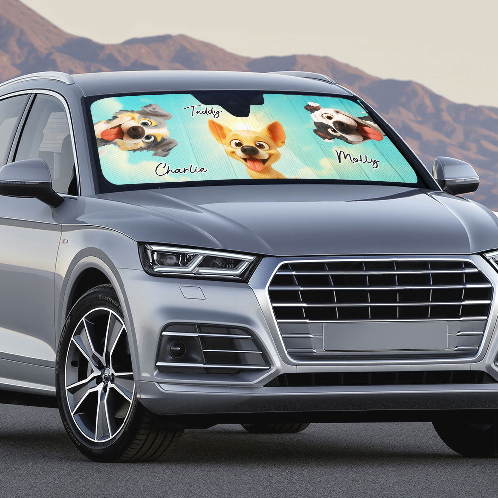 Can You See Us - Personalized Car Sunshade