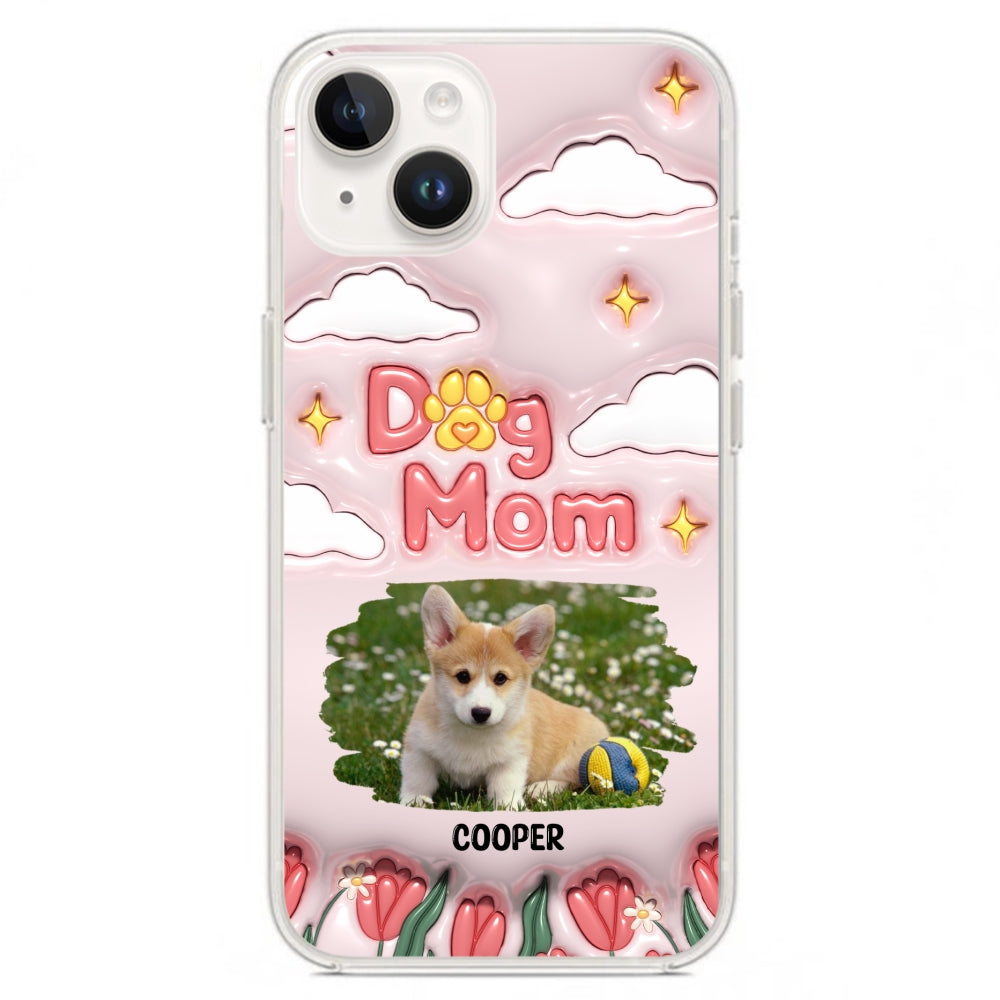 I Love My Dog Mom Photo - Personalized 3D Inflated Effect Phone Case