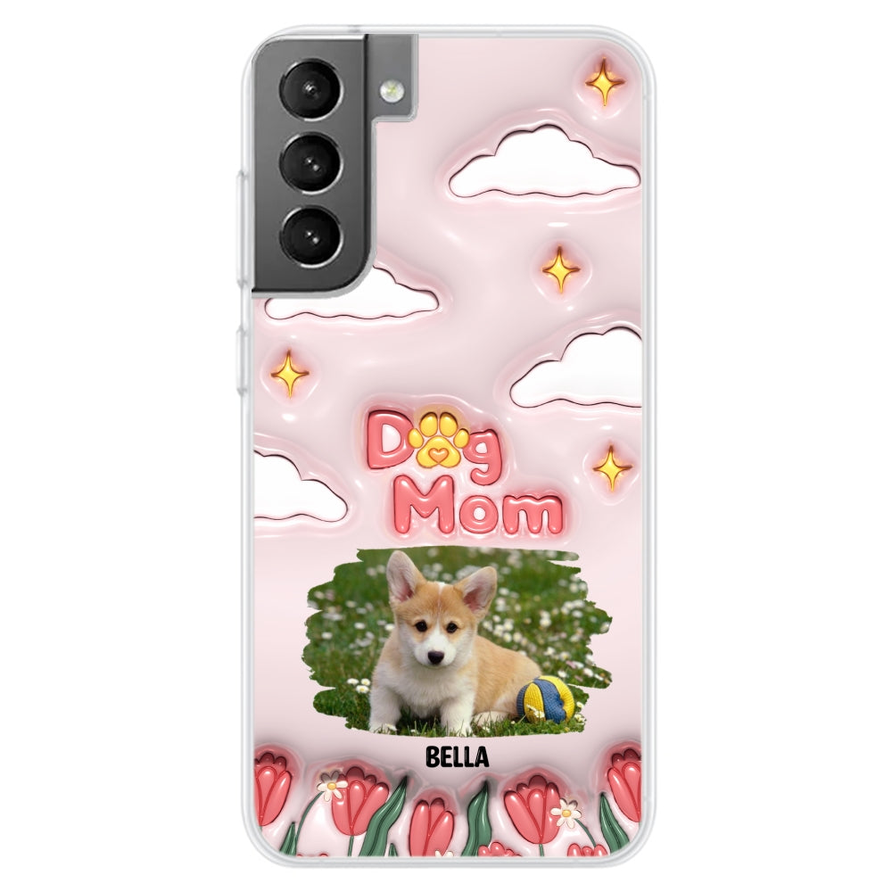 I Love My Dog Mom Photo - Personalized 3D Inflated Effect Phone Case