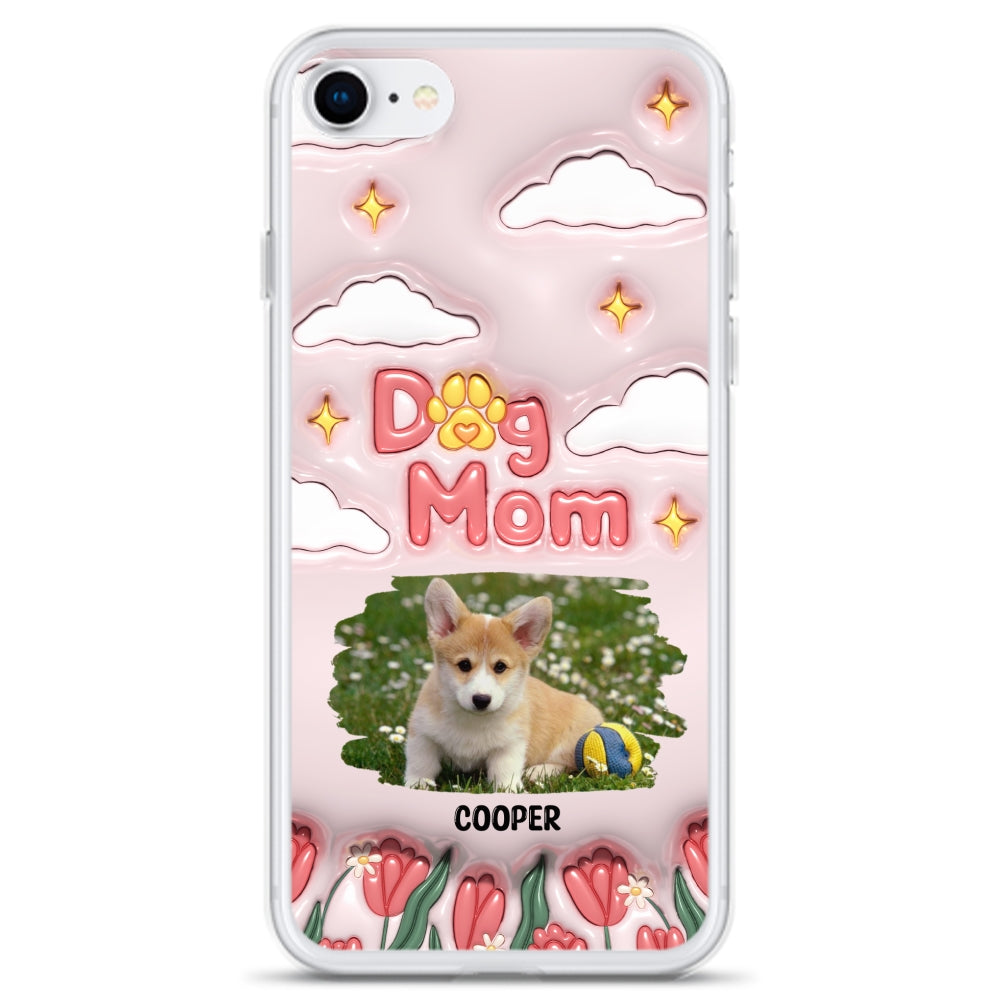 I Love My Dog Mom Photo - Personalized 3D Inflated Effect Phone Case