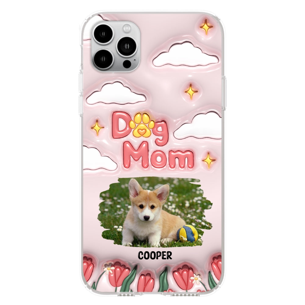 I Love My Dog Mom Photo - Personalized 3D Inflated Effect Phone Case
