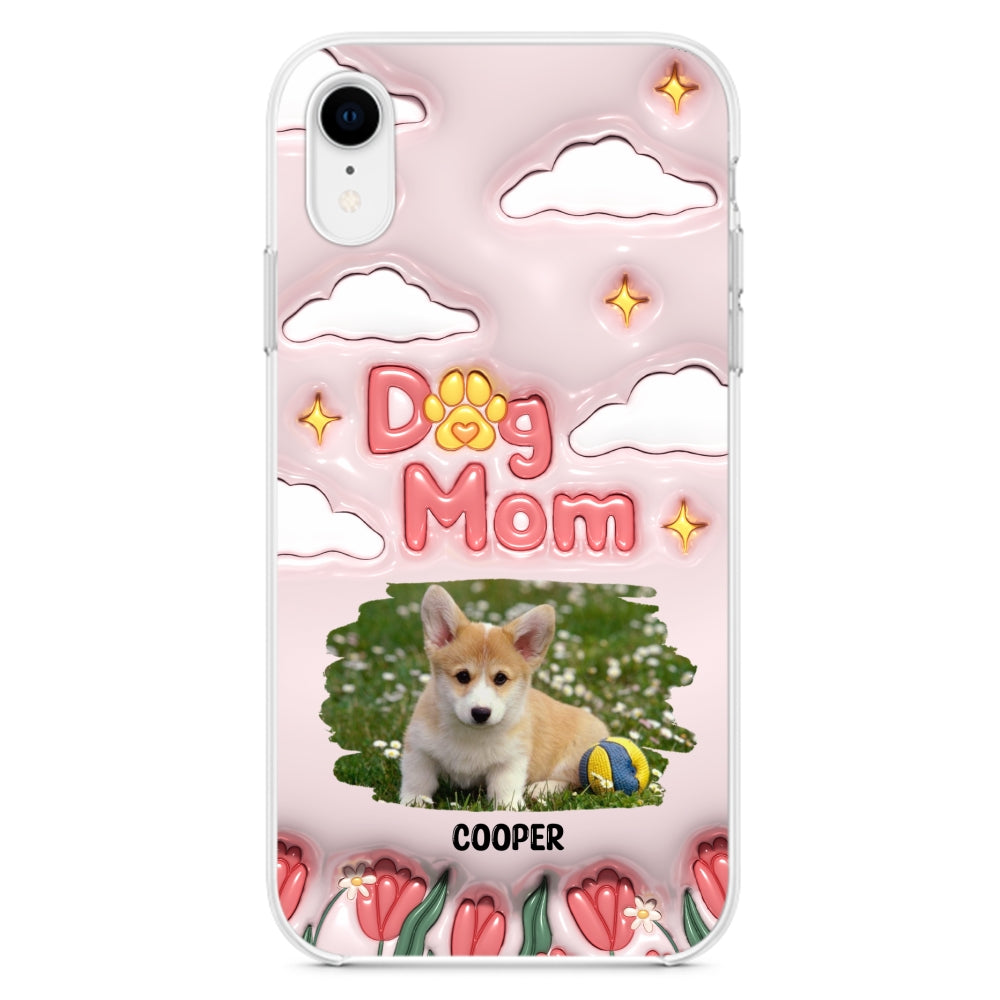 I Love My Dog Mom Photo - Personalized 3D Inflated Effect Phone Case