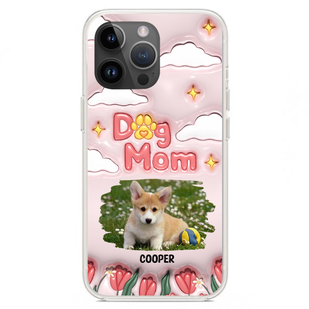 I Love My Dog Mom Photo - Personalized 3D Inflated Effect Phone Case