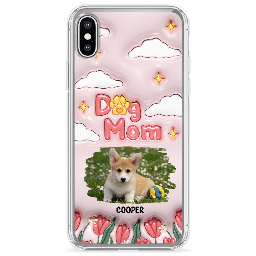 I Love My Dog Mom Photo - Personalized 3D Inflated Effect Phone Case