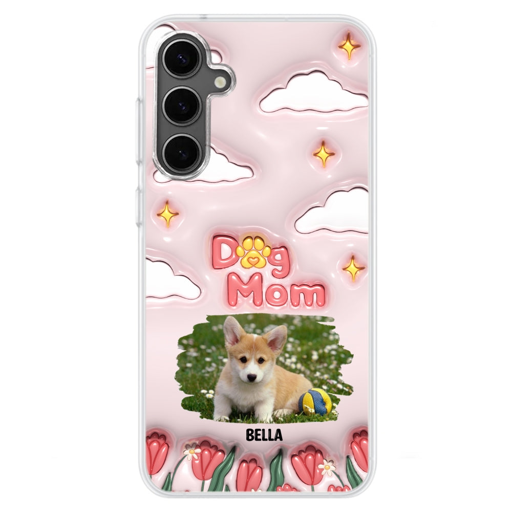 I Love My Dog Mom Photo - Personalized 3D Inflated Effect Phone Case