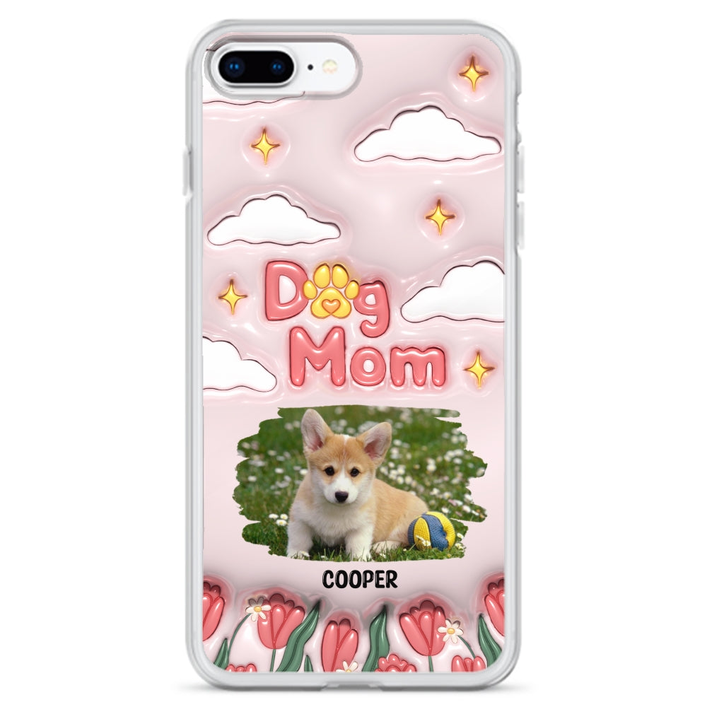 I Love My Dog Mom Photo - Personalized 3D Inflated Effect Phone Case