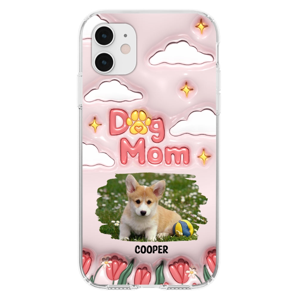 I Love My Dog Mom Photo - Personalized 3D Inflated Effect Phone Case