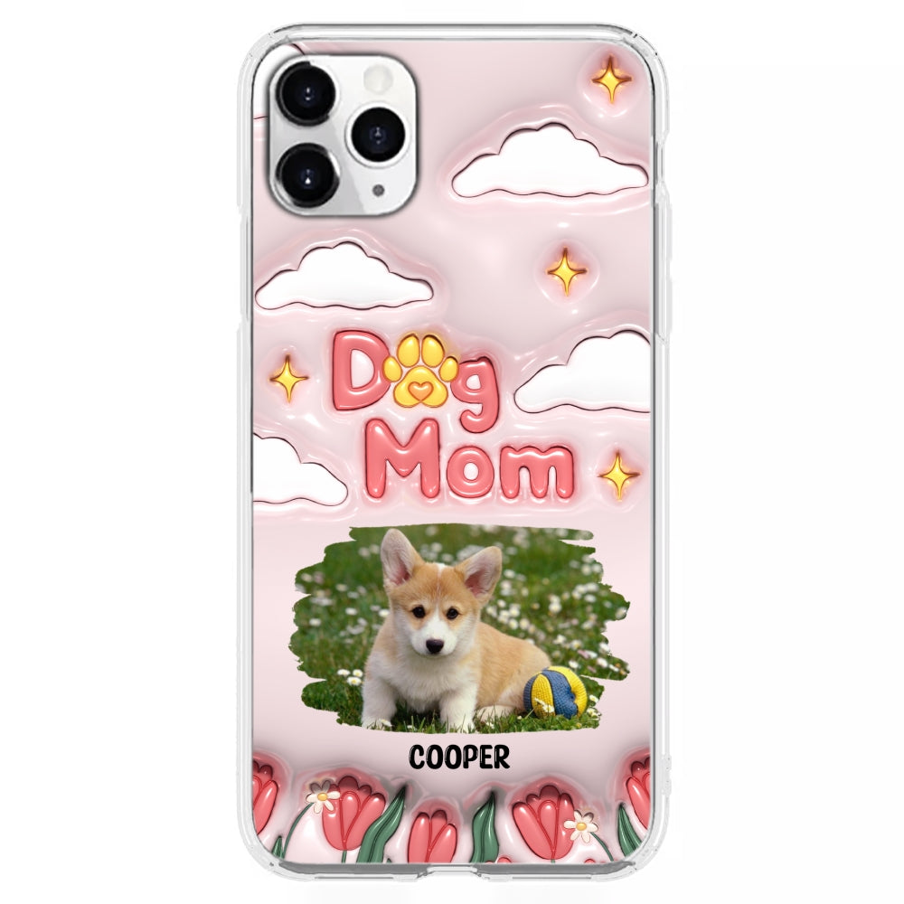 I Love My Dog Mom Photo - Personalized 3D Inflated Effect Phone Case
