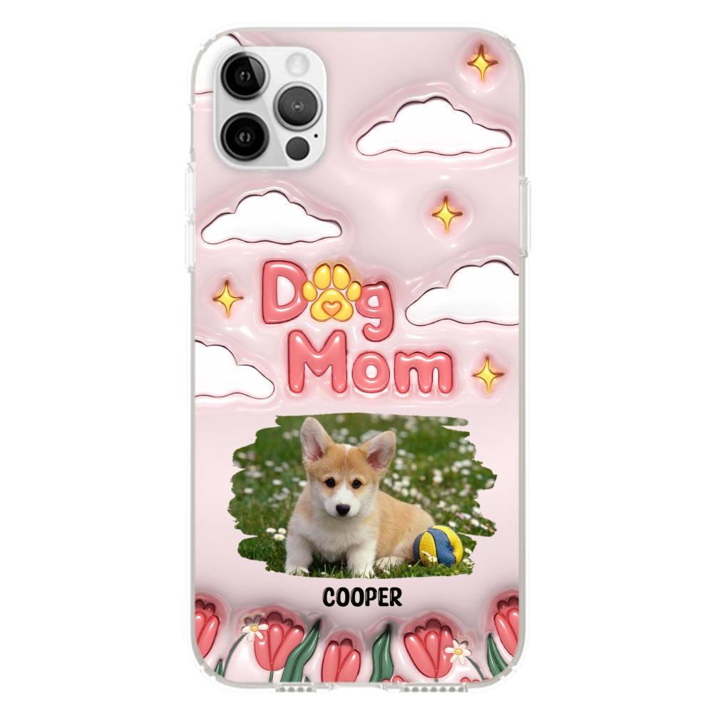 I Love My Dog Mom Photo - Personalized 3D Inflated Effect Phone Case