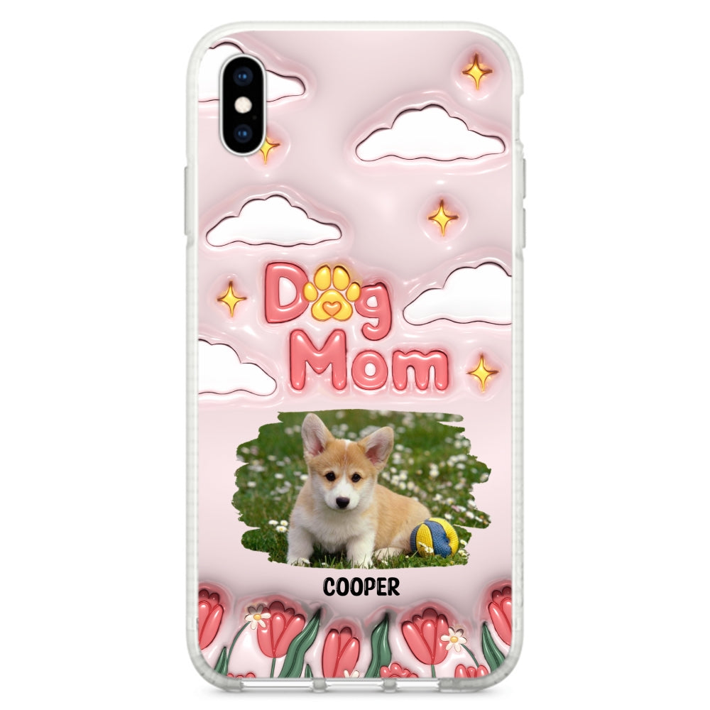 I Love My Dog Mom Photo - Personalized 3D Inflated Effect Phone Case