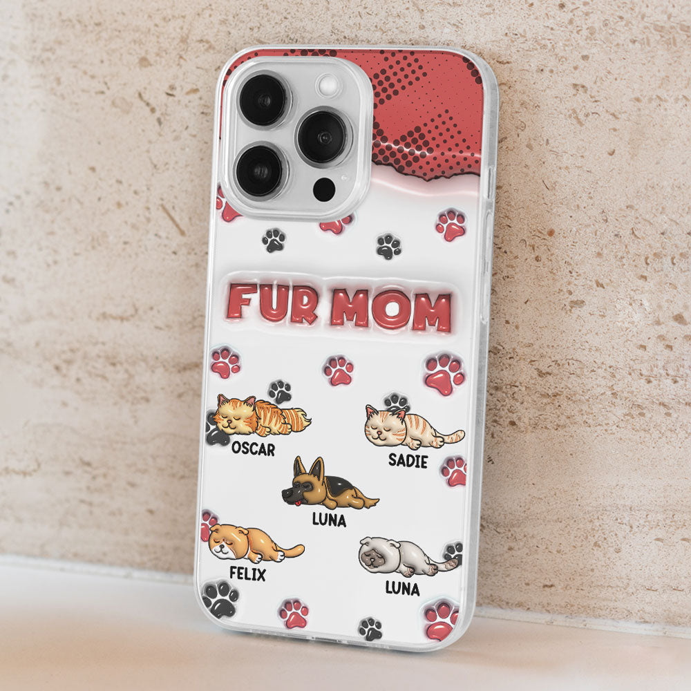 Fur Mom Version - Personalized 3D Inflated Effect Phone Case