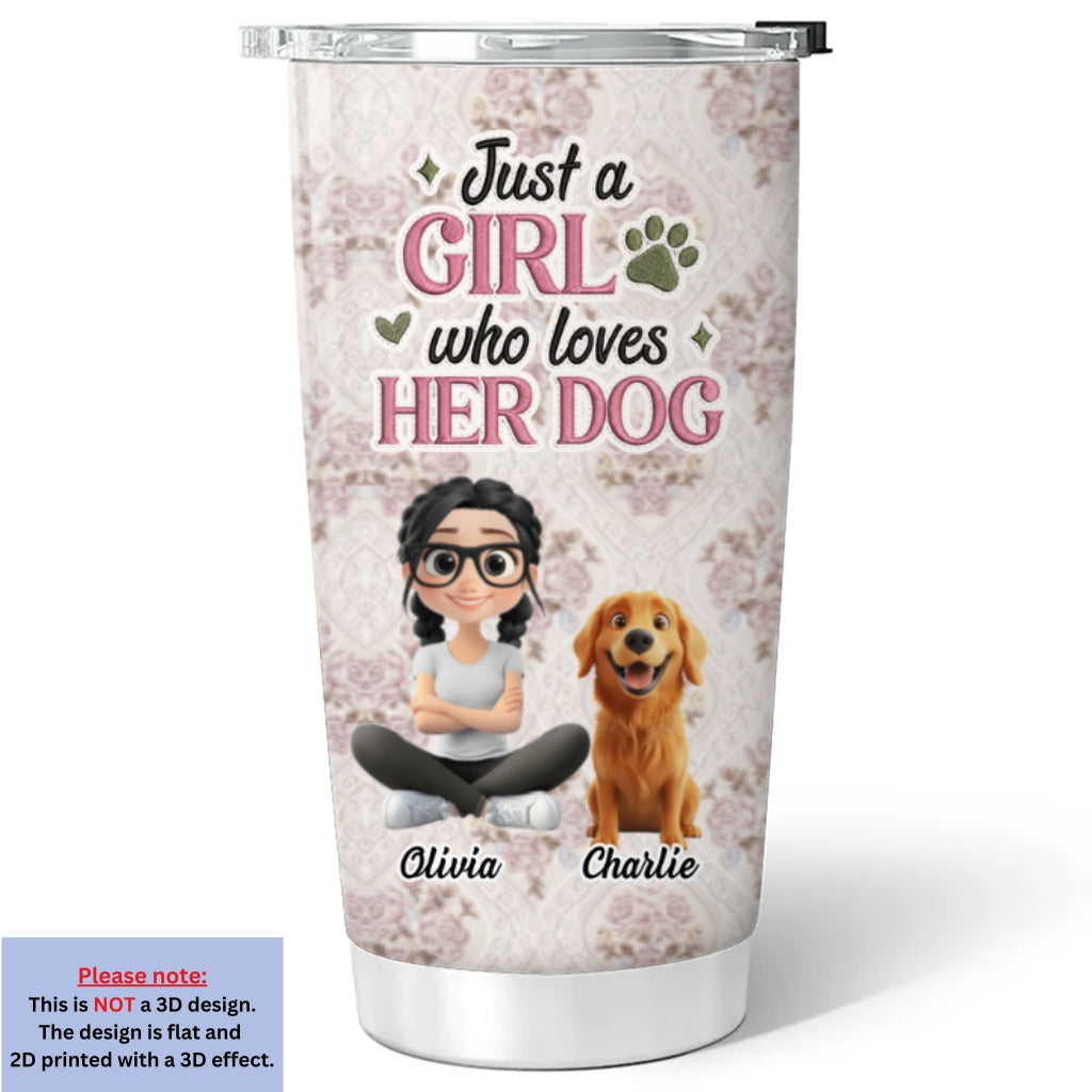 Custom Mother's day Birthday Gifts For Dog Mom, Dog Lovers • Letter To You - Personalized 3D Effect Tumbler
