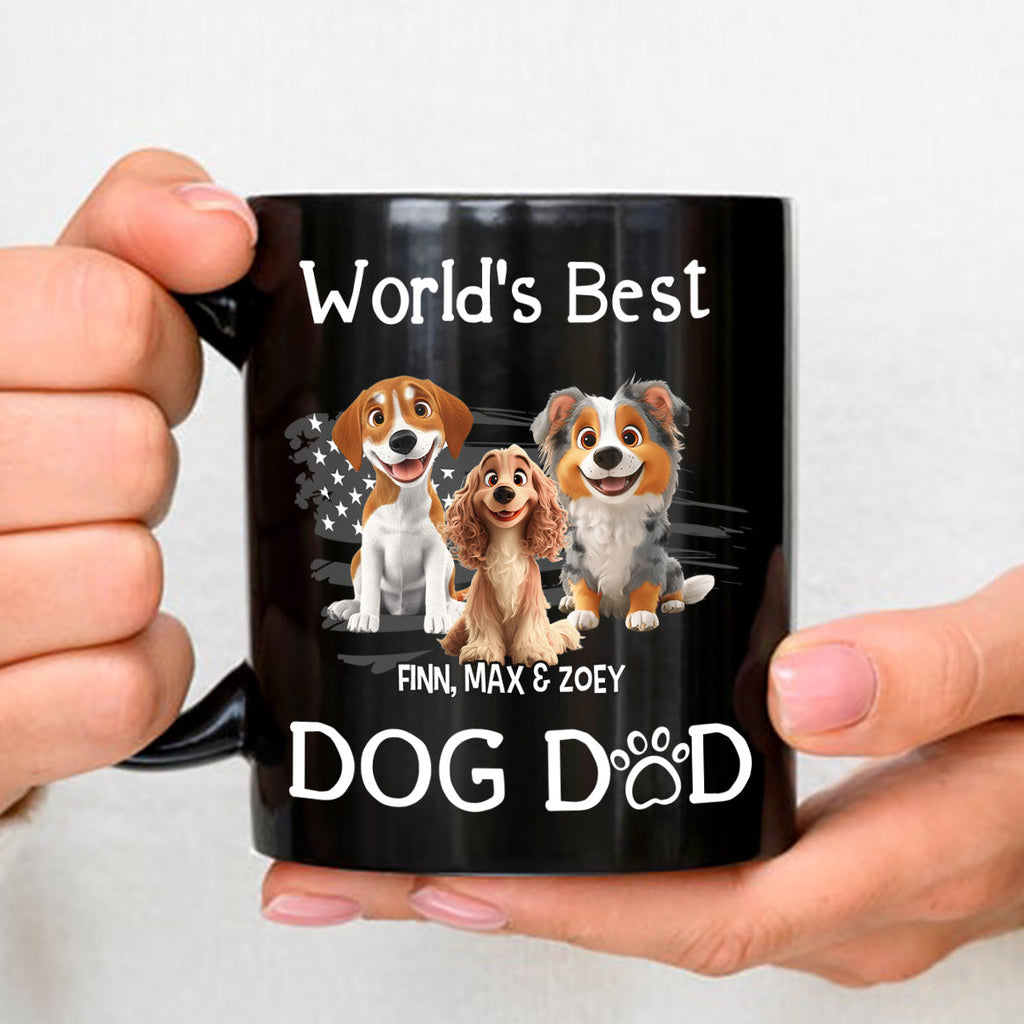 Custom Father's day Birthday Gifts For Dog Dad, Dog Lovers • Worldwide Best Dad - Personalized Coffee Mug