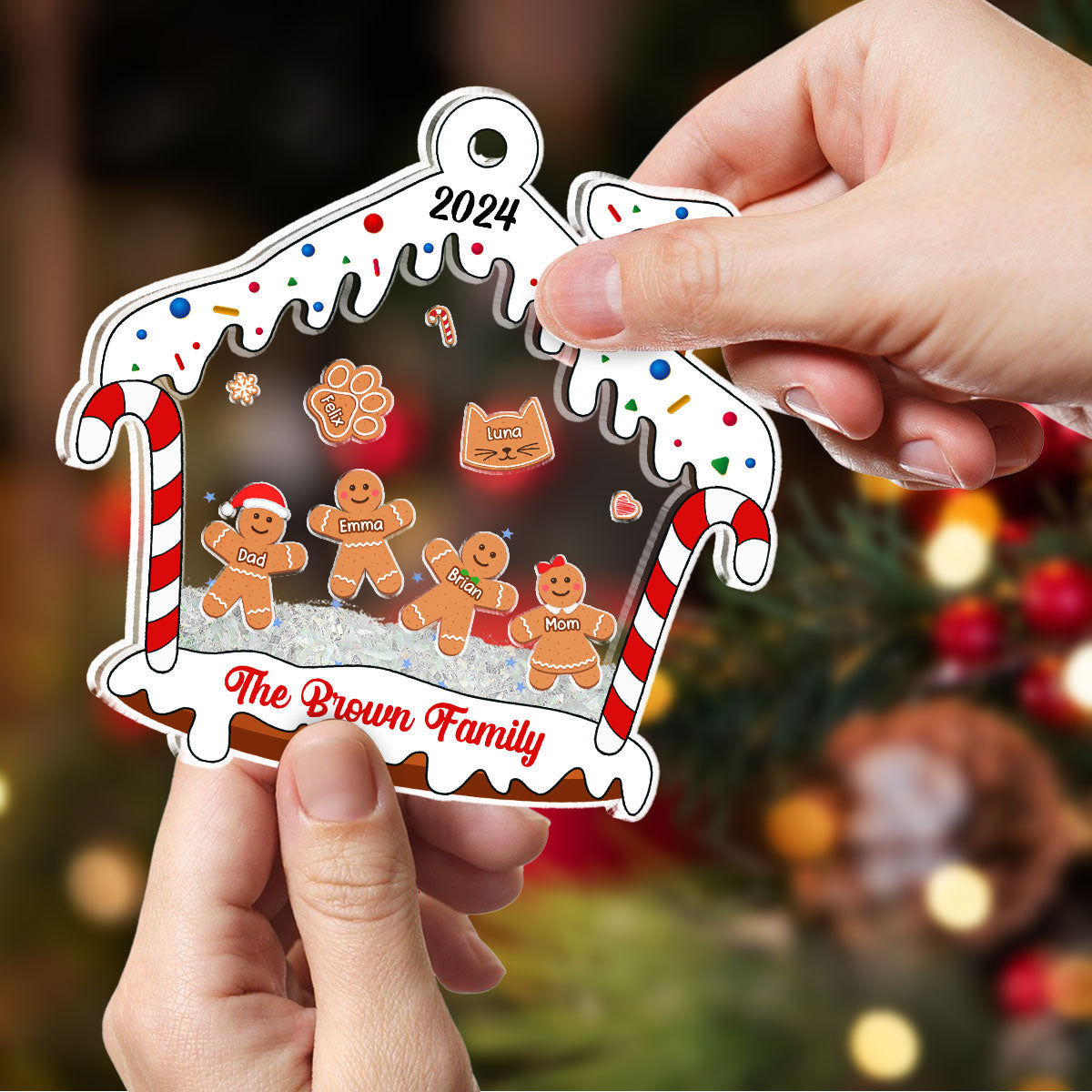 Member Of Family - Personalized Acrylic Shaker Ornament