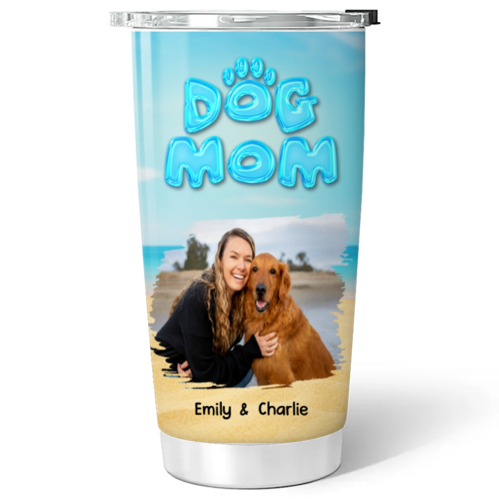 Custom Photo Christmas Birthday Gifts For Dog Mom, Dog Lovers • Summer Dog Mom Photo - Personalized Tumbler
