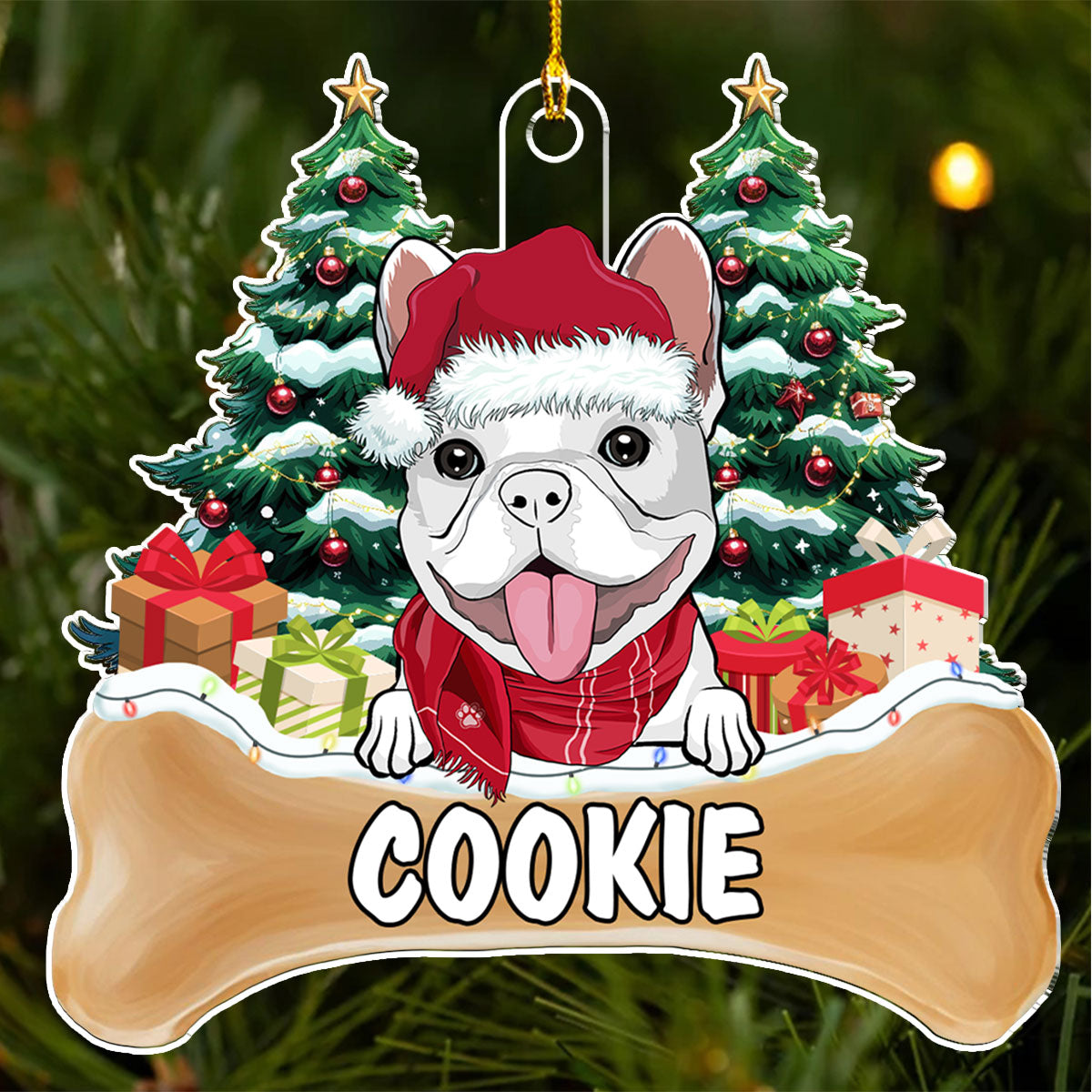 Dog Christmas - Personalized Acrylic Ornament