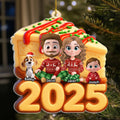 Custom Christmas Decor Home Birthday Gifts For Dog Lovers • Love Baked In Every Slice - Personalized 3D Effect Acrylic Ornament