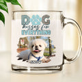 Custom Photo Christmas Birthday Gifts For Dog Lovers • Dog Kisses Above All Photo - Personalized Glass Mug