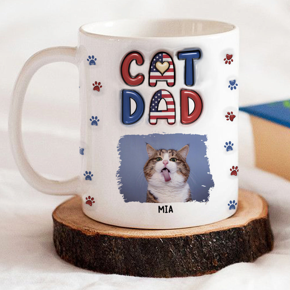 Custom Photo Christmas Birthday Gifts For Cat Lovers • My Lovely Cat Photo - Personalized 3D Inflated Effect Mug