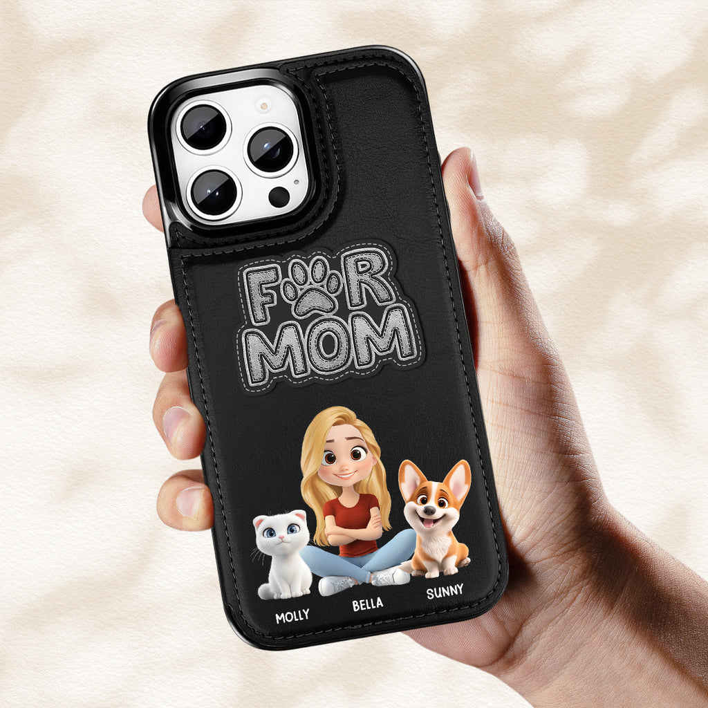The Fur Mom - Personalized Leather Phone Case