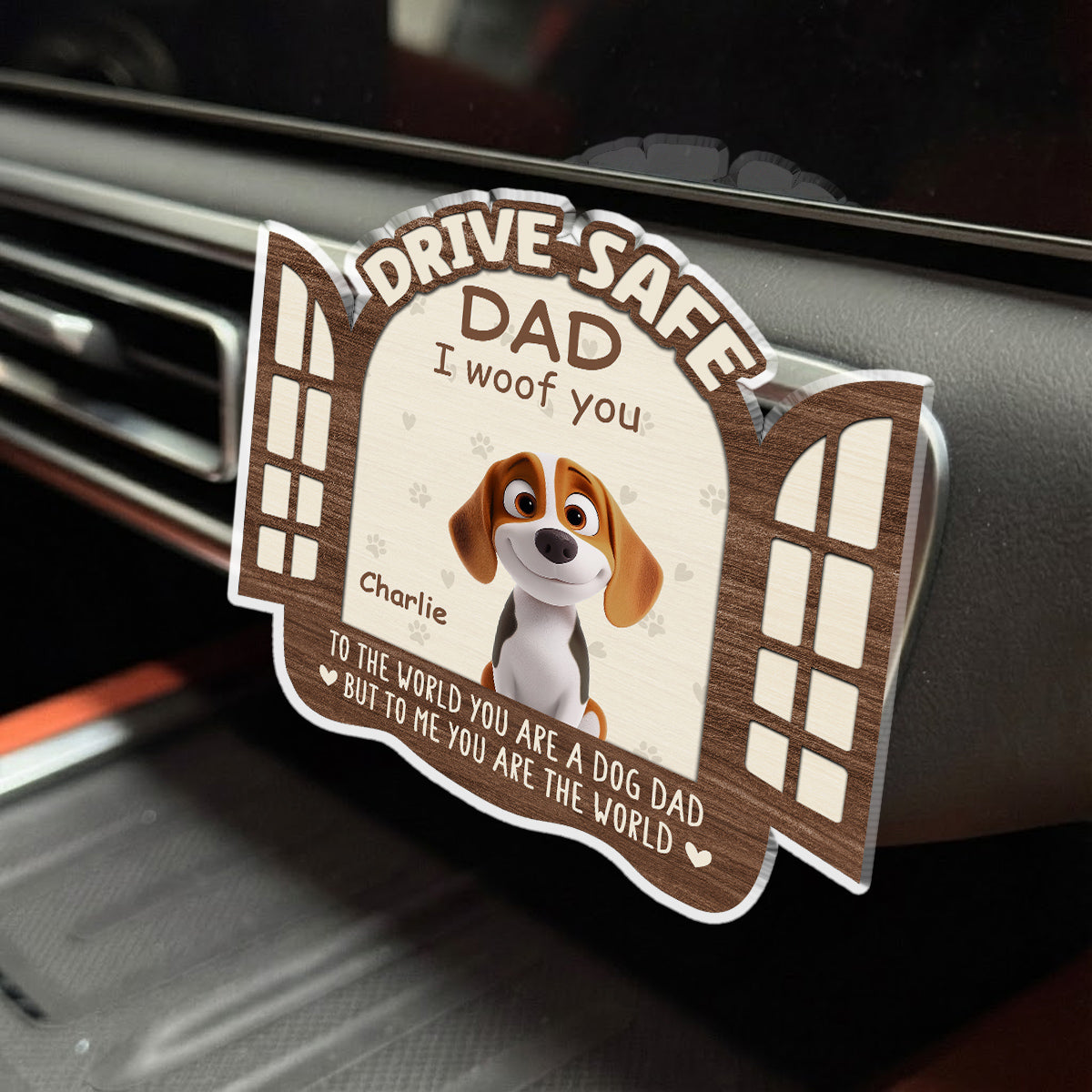 The World To Me - Personalized Car Vent Clip