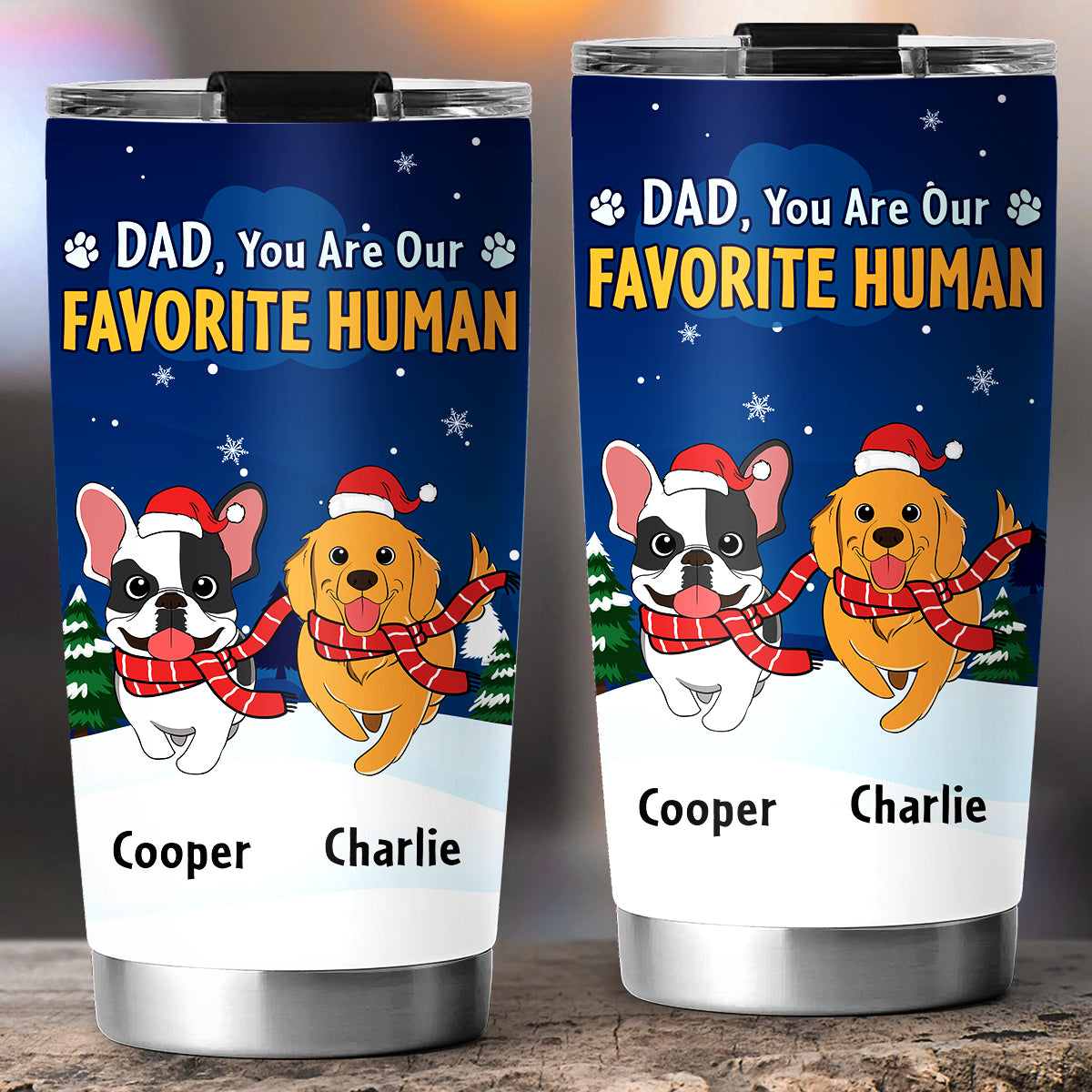 Custom Mother's day Birthday Gifts For Pet Mom, Pet Lovers • My Favorite Human - Personalized Tumbler