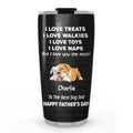 Custom Father's day Birthday Gifts For Dog Dad, Dog Lovers • Love You The Most - Personalized Tumbler