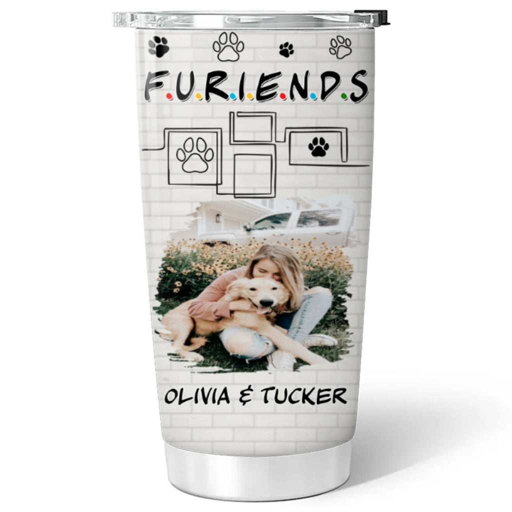Custom Christmas Birthday Gifts For Dog Mom, Dog Lovers • Your Friend Photo - Personalized Tumbler