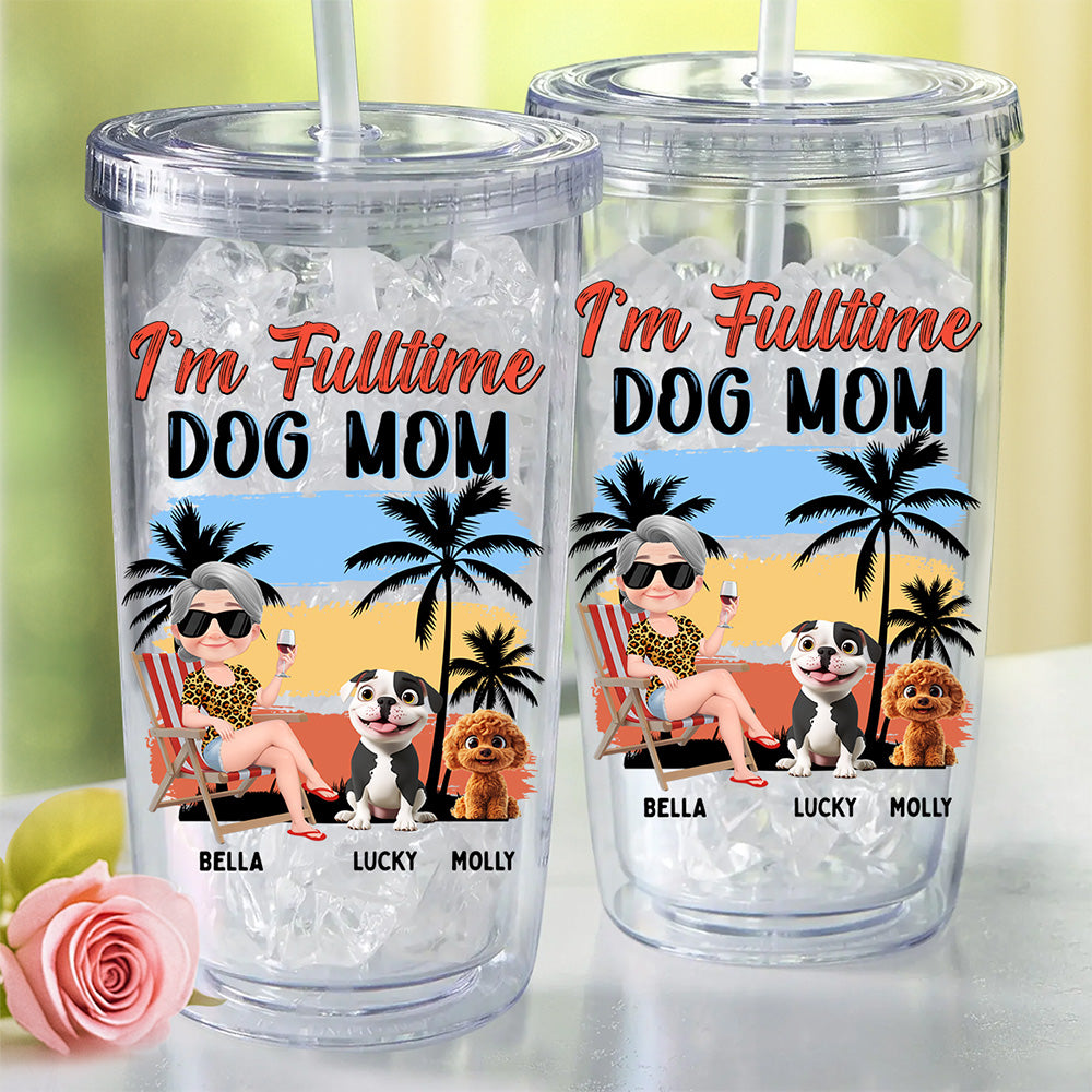 Custom Christmas Birthday Gifts For Dog Mom, Dog Lovers • I Am Not Retired - Personalized 14oz Plastic Tumbler