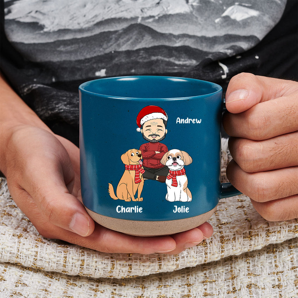 Custom Christmas Birthday Gifts For Dog Lovers • Mom Dad We Love You The Most - Personalized Pottery Mug