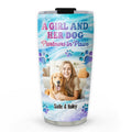 Custom Photo Christmas Birthday Gifts For Dog Mom, Dog Lovers • Purple Blue Photo - Personalized Tumbler