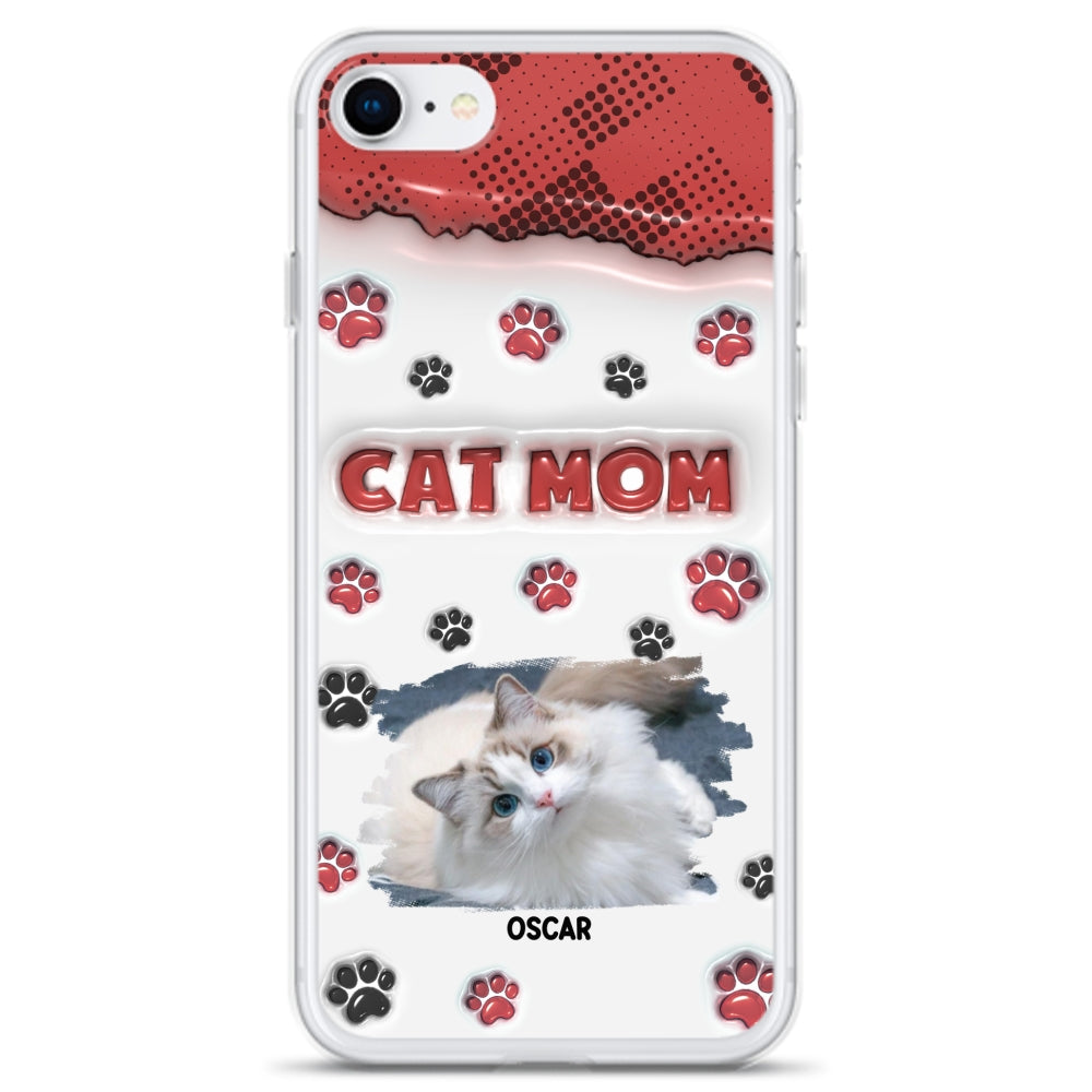 Cat Mom Version Photo - Personalized 3D Inflated Effect Phone Case