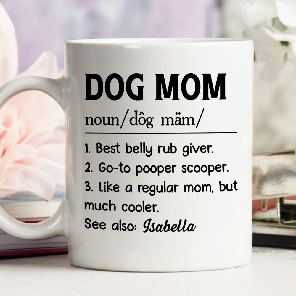 Custom Mother's day Birthday Gifts For Dog Mom, Dog Lovers • Dog Mom Definition - Personalized Coffee Mug