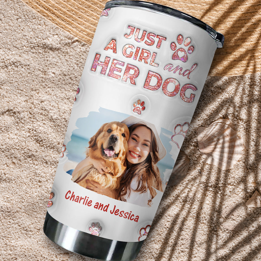 Custom Photo Christmas Birthday Gifts For Dog Mom, Dog Lovers • You Are The Miracle Photo - Personalized 3D Inflated Effect Tumbler
