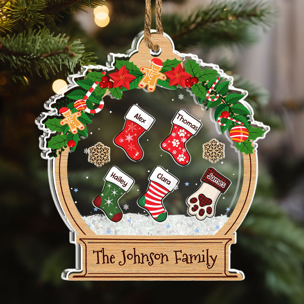 Funny Stocking - Personalized Acrylic Shaker Ornament