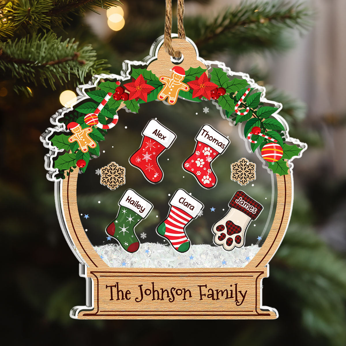 Funny Stocking - Personalized Acrylic Shaker Ornament