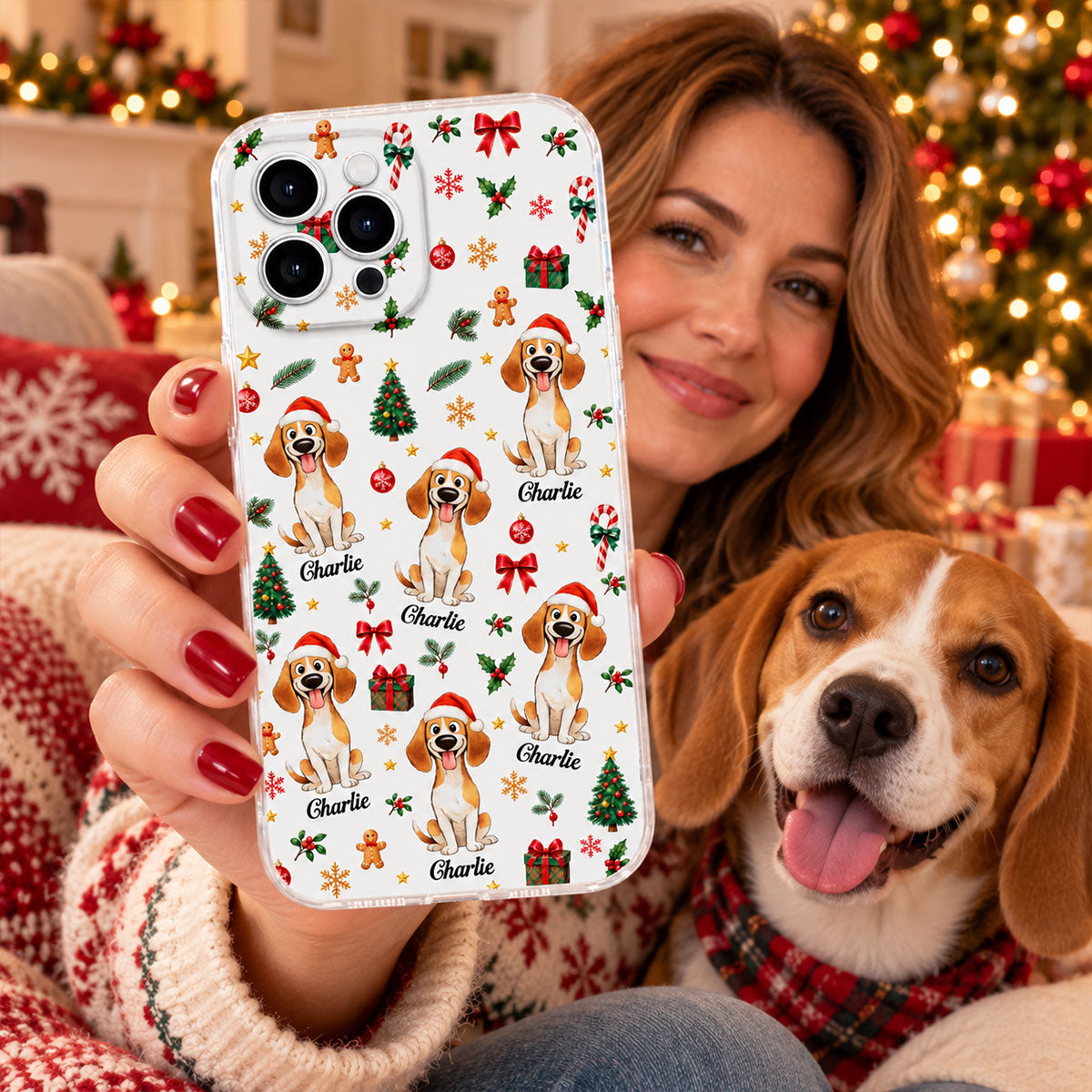 Christmas Dog - Personalized Phone Case
