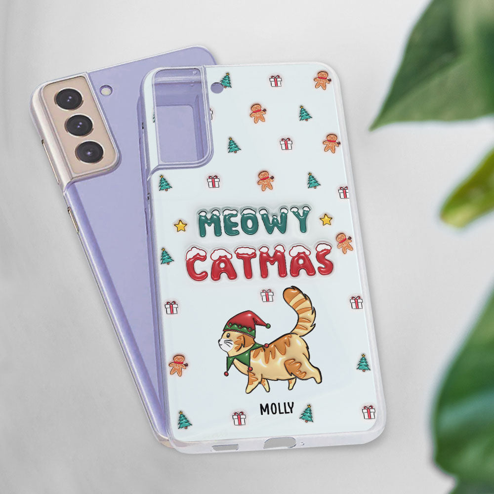 Christmas Cat - Personalized 3D Inflated Effect Phone Case