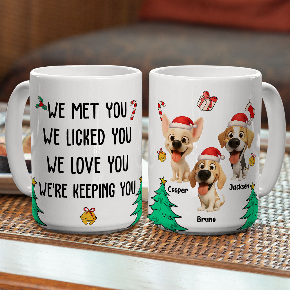 Custom Christmas Birthday Gifts For Dog Lovers • Keeping You Now - Personalized Coffee Mug