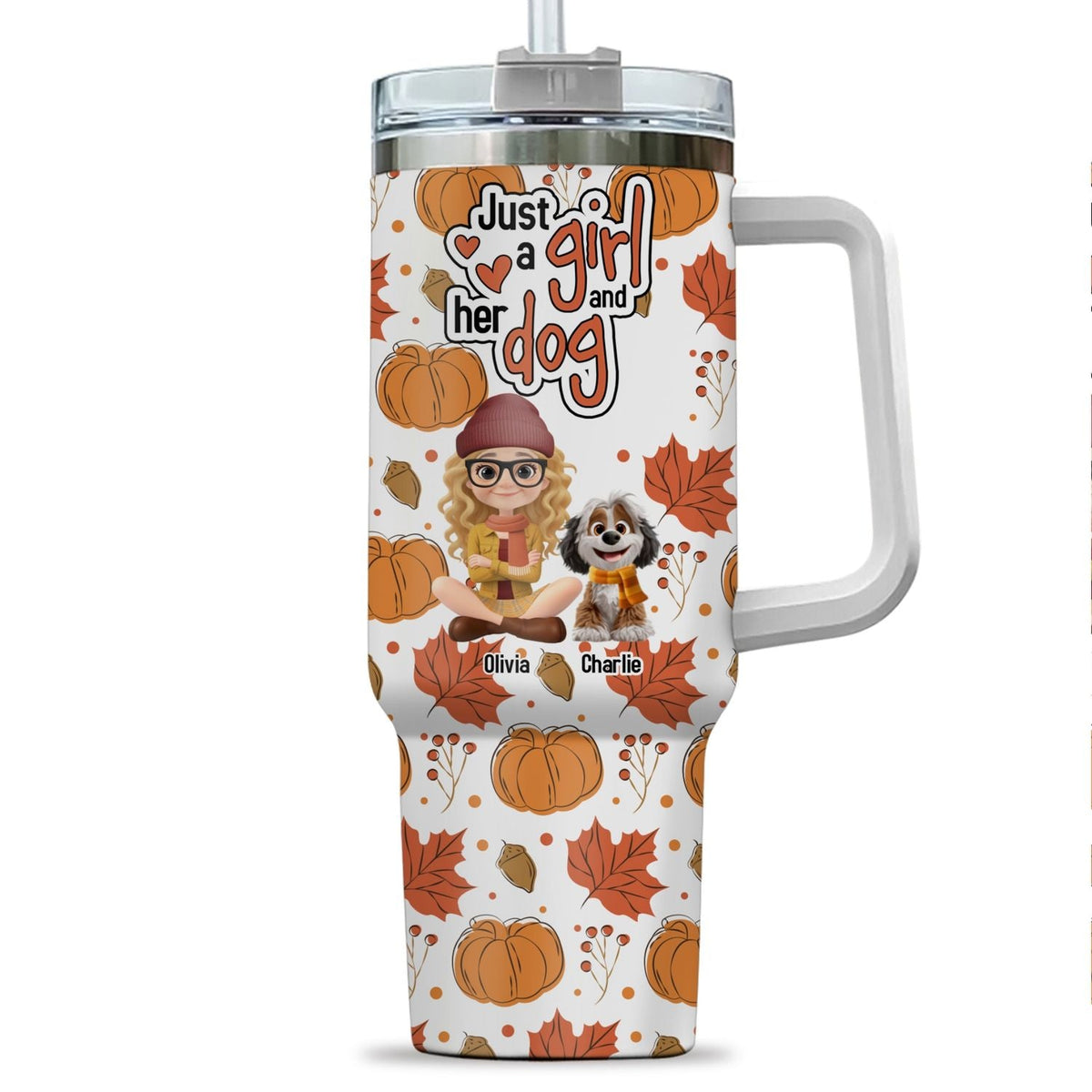 Custom Christmas Birthday Gifts For Dog Mom, Dog Lovers • Falling For You - Personalized Tumbler