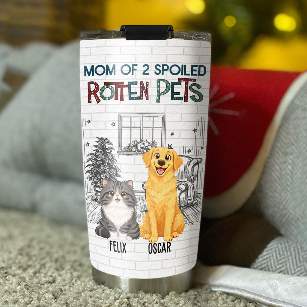 Custom Mother's day Birthday Gifts For Pet Mom, Pet Lovers • Funny Mom Dad Storybook Pet - Personalized Tumbler