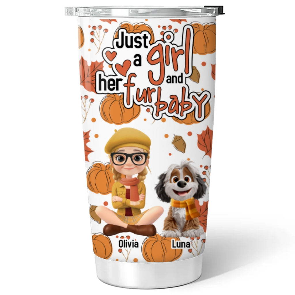 Custom Christmas Birthday Gifts For Pet Mom, Pet Lovers • Falling For Fur Babies - Personalized Tumbler