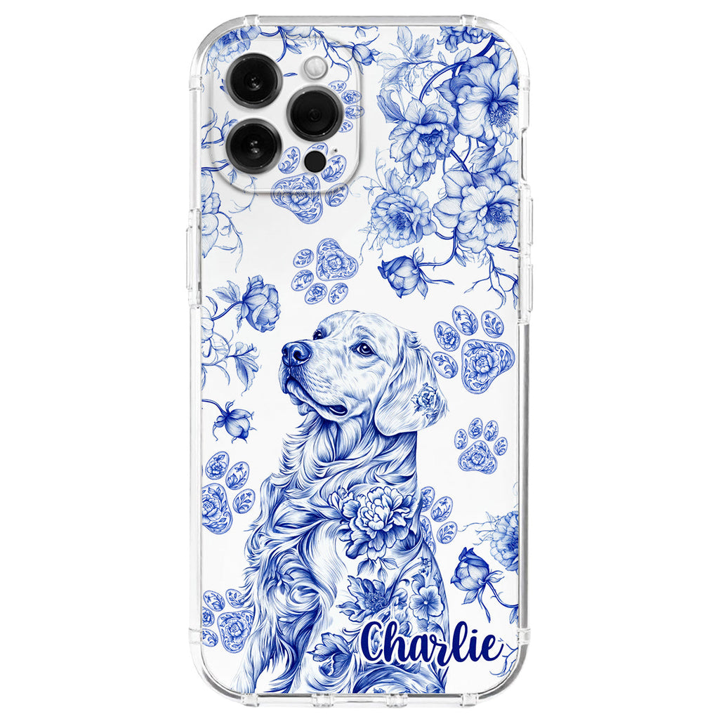 Dog Blue Toile - Personalized Phone Case