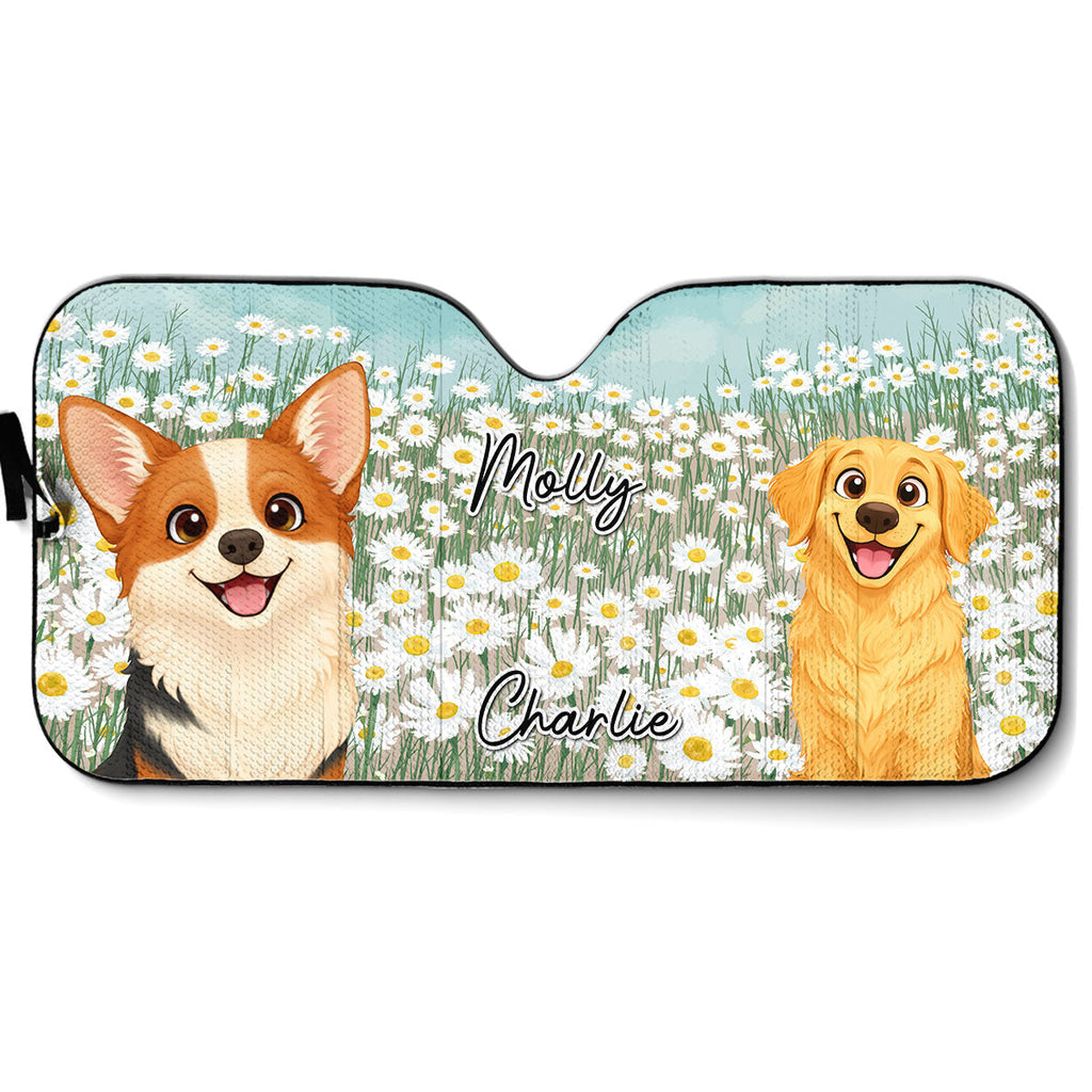 Custom Christmas Birthday Gifts Car Accessories for Dog Parents • Is It Spring Yet - Personalized Car Sunshade