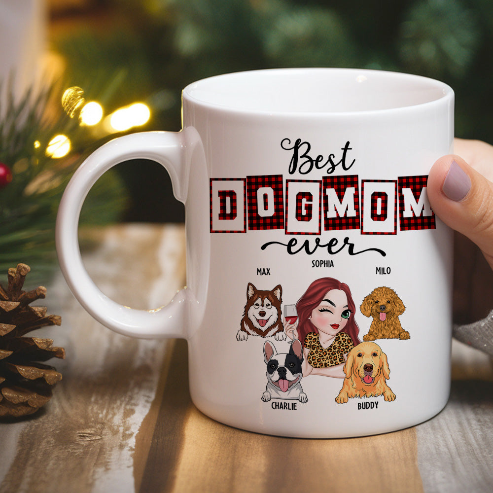 Custom Christmas Birthday Gifts For Dog Lovers • Best Mom Dad Of The Year - Personalized Coffee Mug