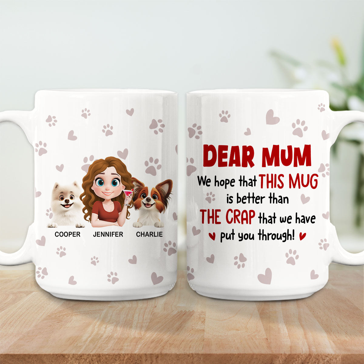 Custom Mother's day Birthday Gifts For Dog Mom, Dog Lovers • Put You Through - Personalized Coffee Mug