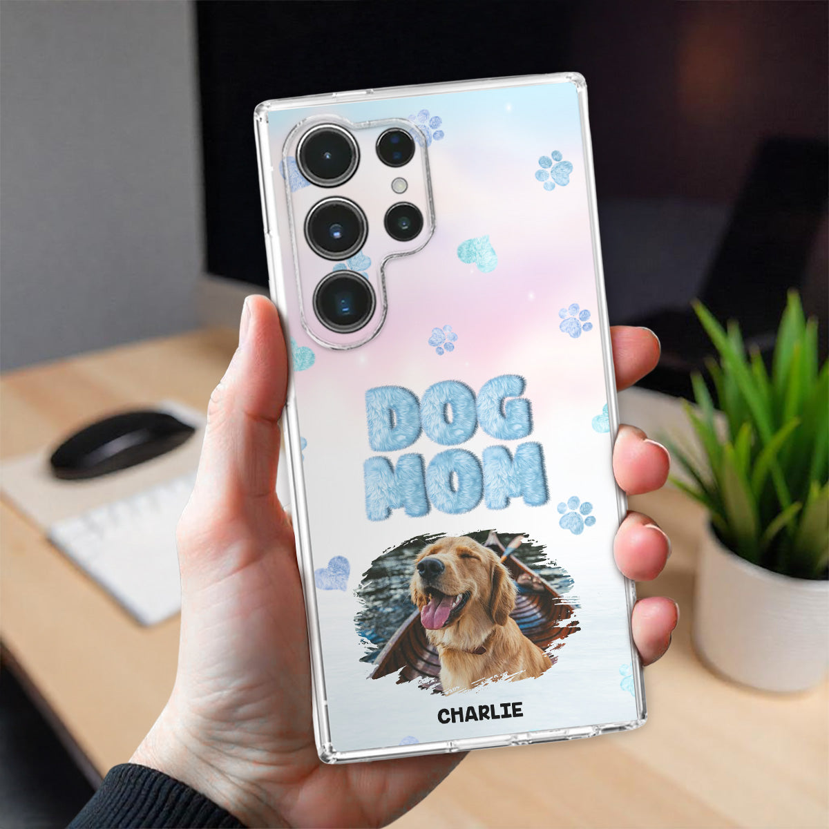 Fluffy Dog Mom Photo - Personalized Phone Case