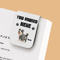 You Pawsed Here Ver 3 - Personalized Leather Bookmark