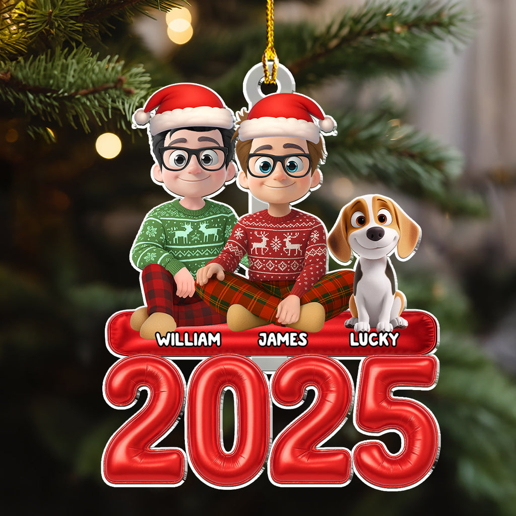 Custom Christmas Decor Home Birthday Gifts For Pet Lovers • Us Love And Our Kid Pet - Personalized Acrylic Ornament